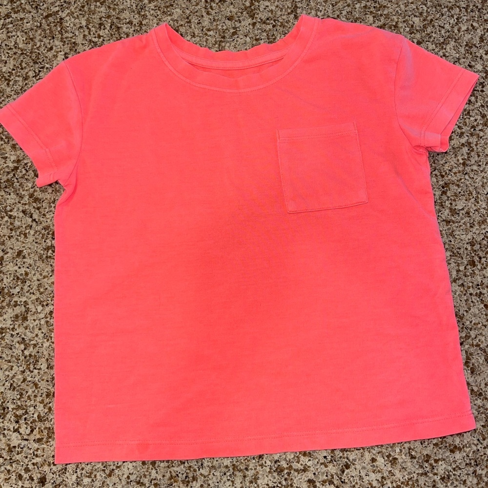 Cat & Jack Neon Coral-Red Crewneck Tee